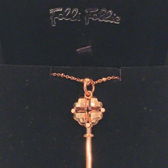 FOLLI FOLLIE Rose Gold-Plated Key Pendant Necklace - Picture 8 of 13